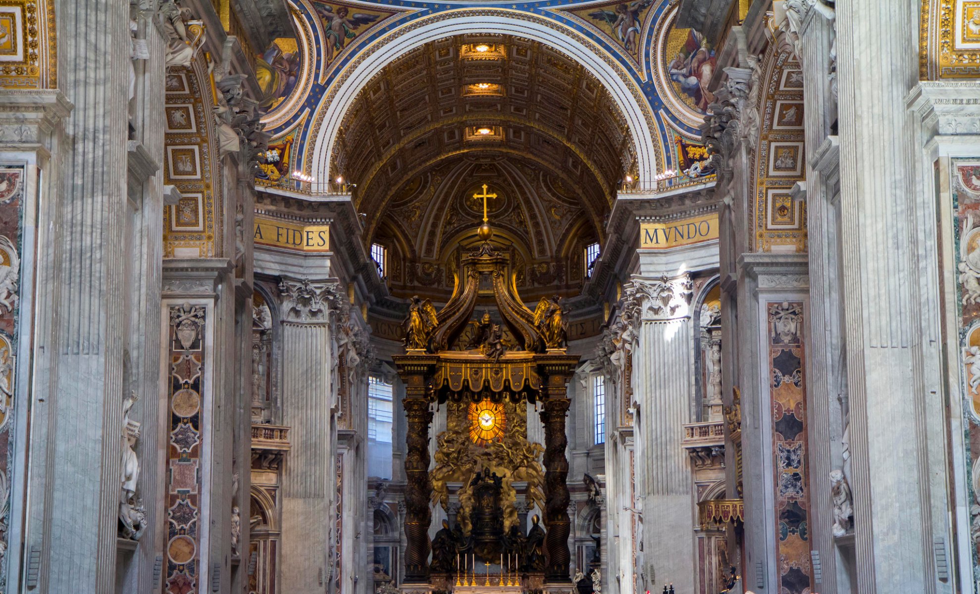 vatican city st. peter s basilica the altar nave religion