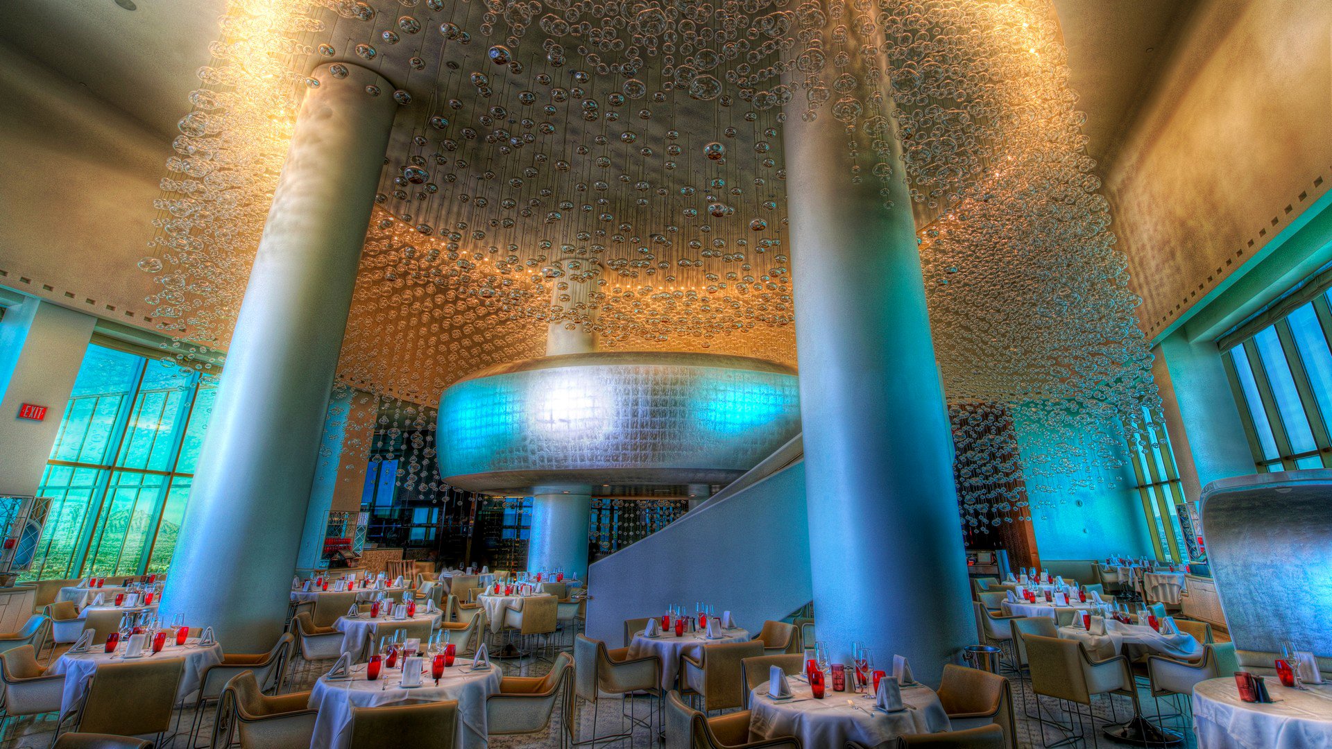 hotel hotel restaurant dining room column hdr