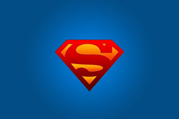 Logotipo de Superman sobre fondo azul