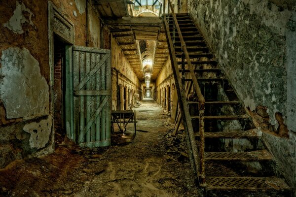 Interior in an old prison