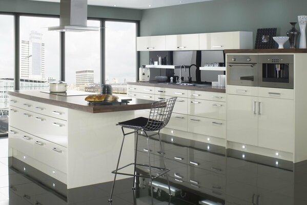 Design della stanza e della cucina in stile mod