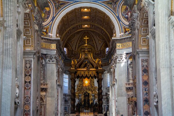 The altar of St. Peter s Cathedral in the Vatican