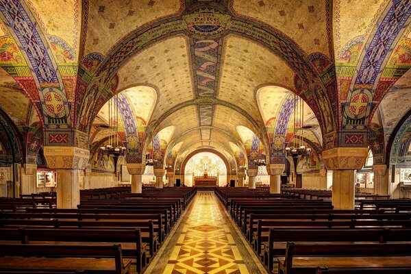 The hall of the temple with vaults