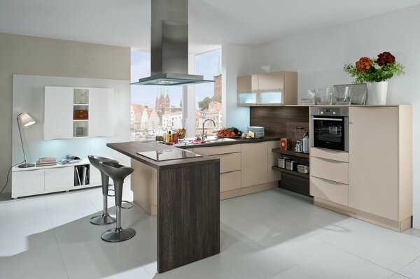 Large kitchen, with a beautiful design