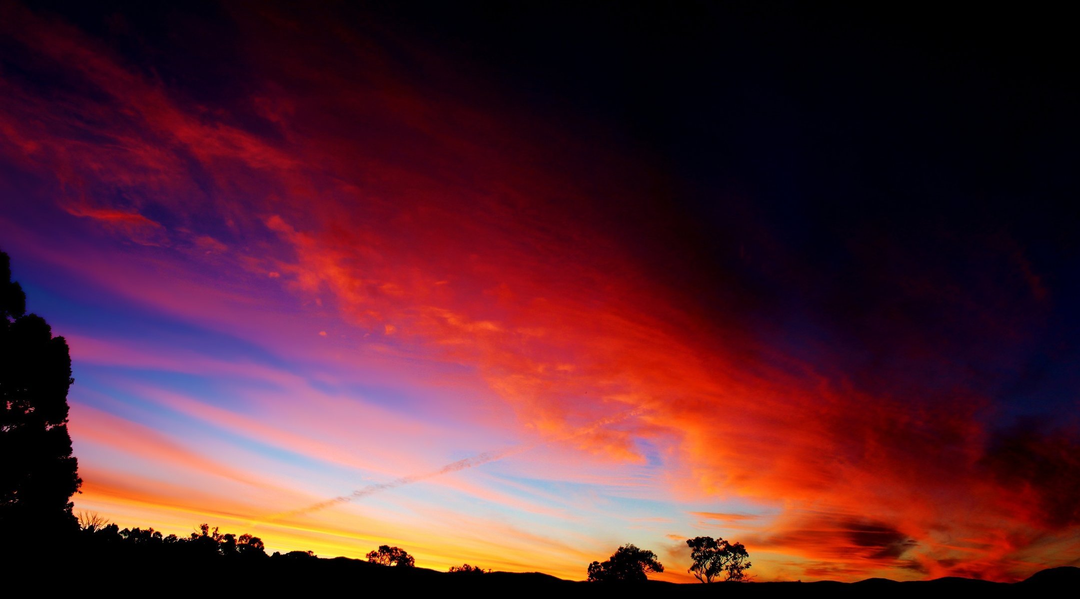 coucher de soleil nuit ciel