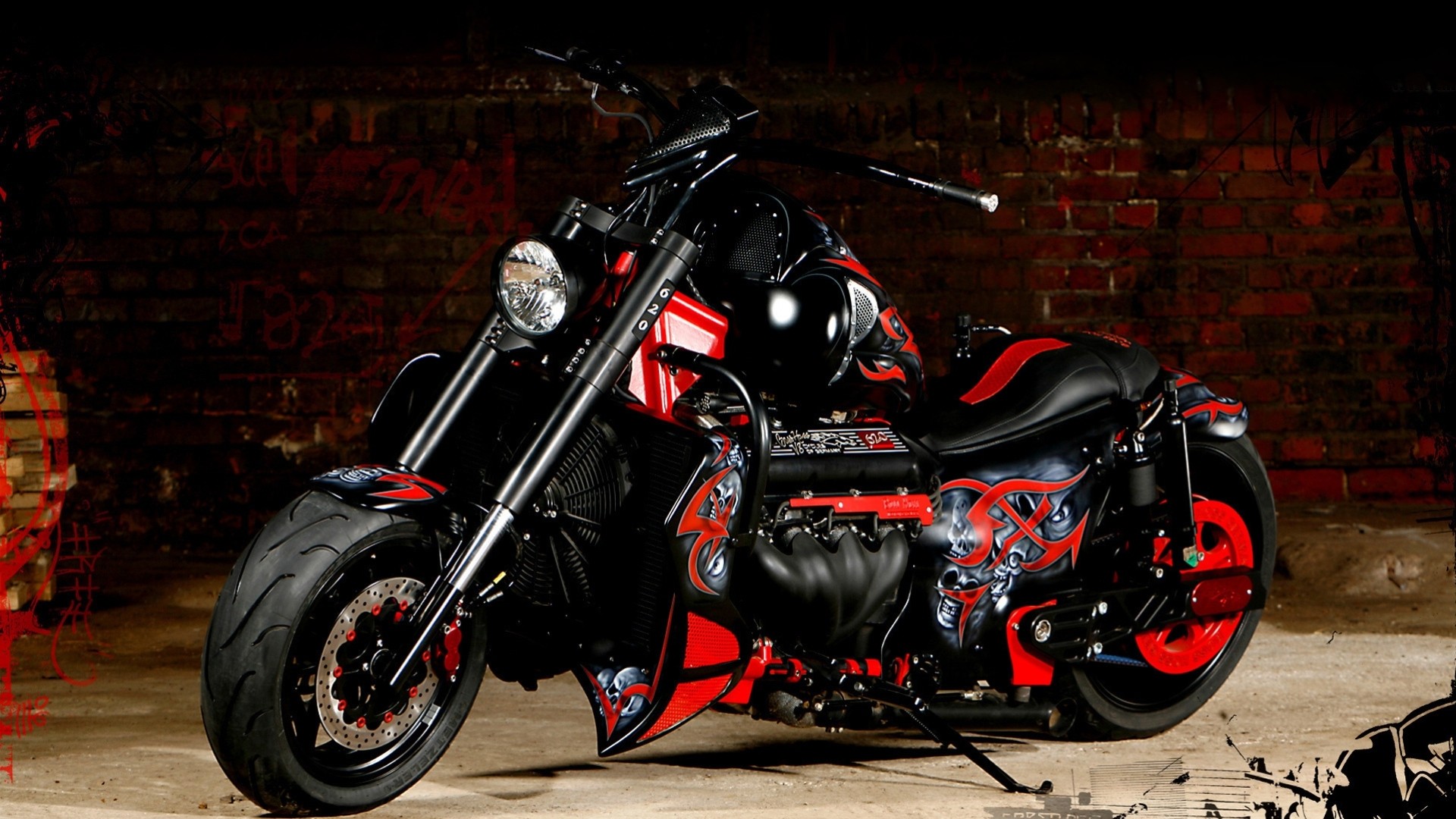 ordre rouge chopper noir