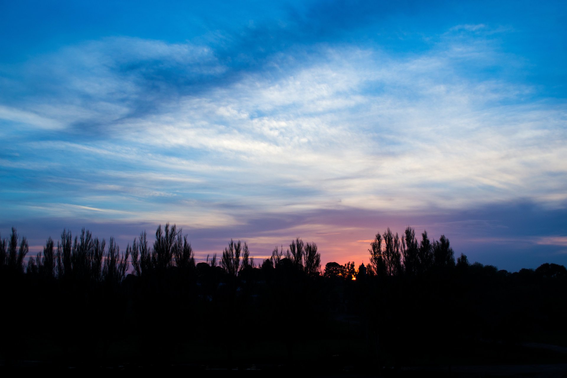 coucher du soleil ciel bleu bleu nature paysage sombre