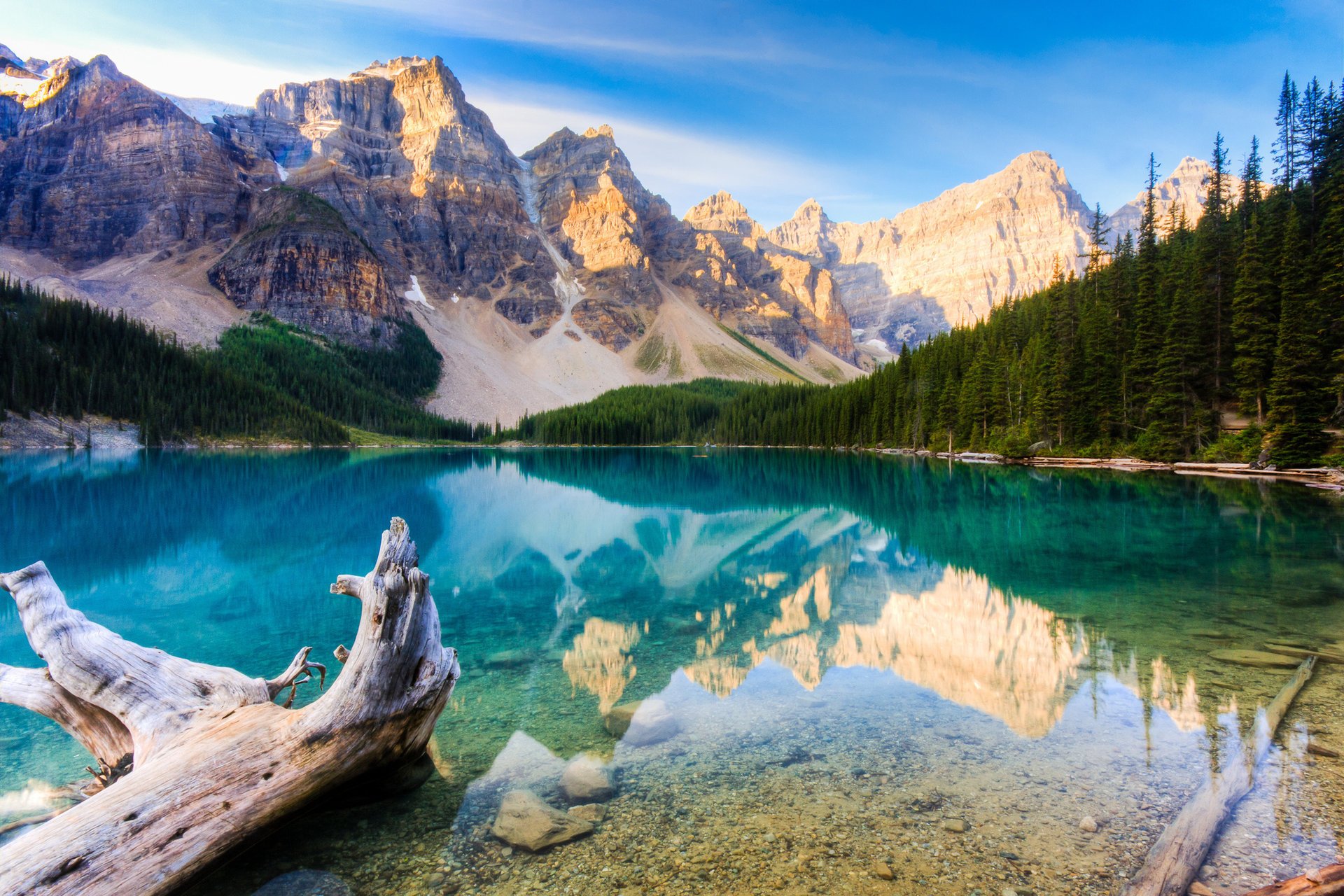 canada mountains forest lake