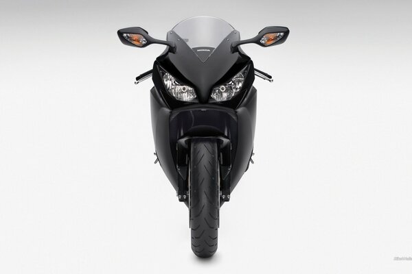 Black sports motorcycle