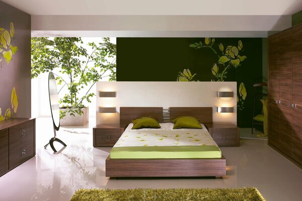 Stylish interior and bedroom design