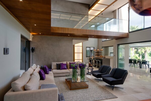 Country house living room interior design
