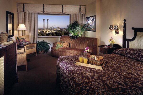 Cozy bedroom with a large bed