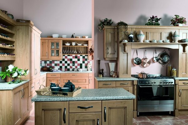 Kitchen design in one style