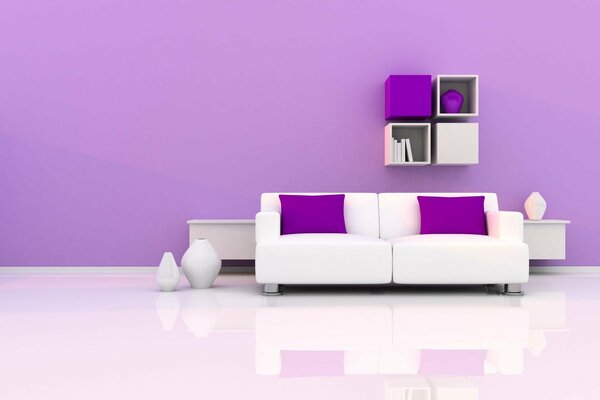 Lilac minimalism that conveys an atmosphere of peace and tranquility