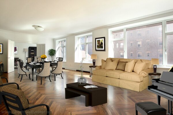 Stylish interior of a city apartment