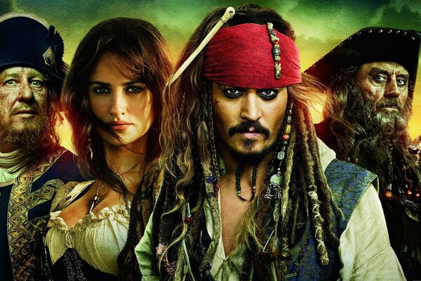 The whole company of pirates of the Caribbean