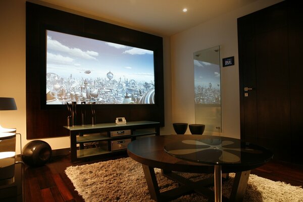 Interior for a room with a home cinema
