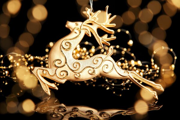 New Year s Golden Deer figurine