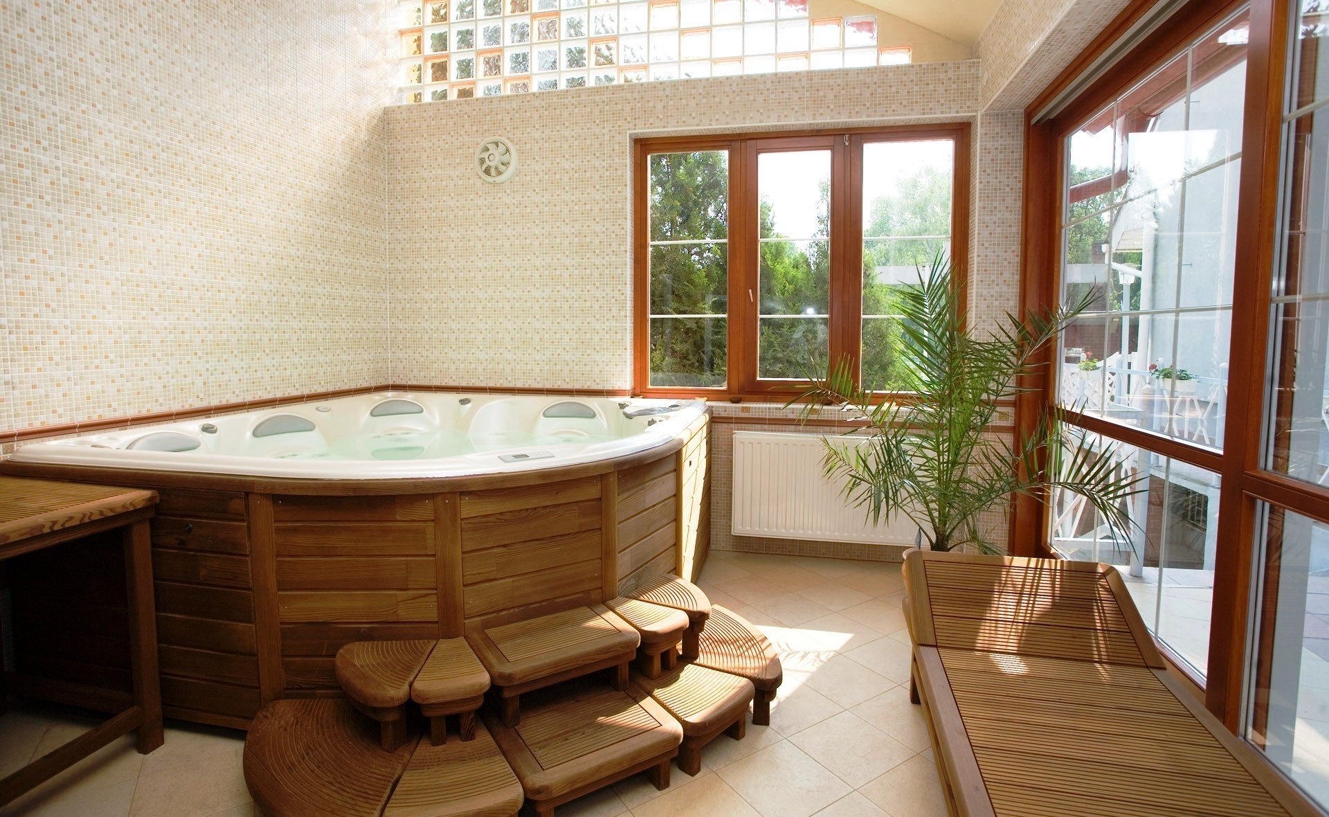 intérieur style design salle de bain jacuzzi