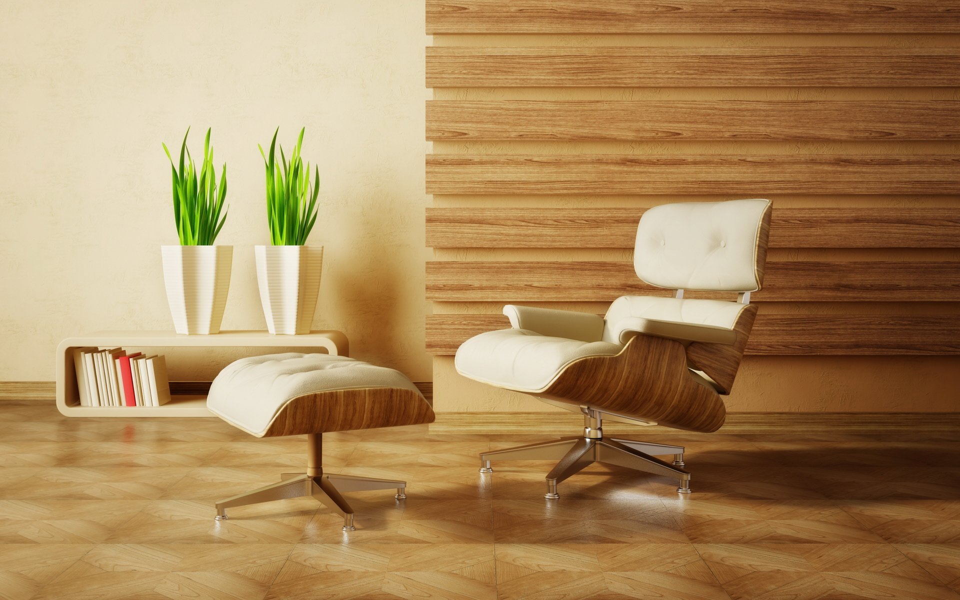 interior room apartment design style chair plants green