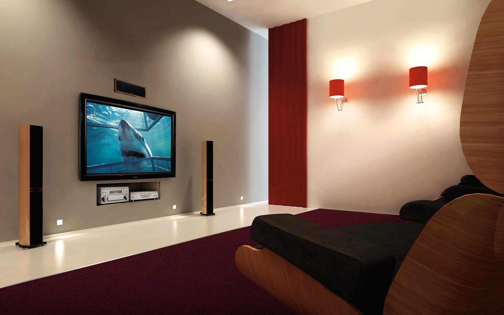 soggiorno divano home theater