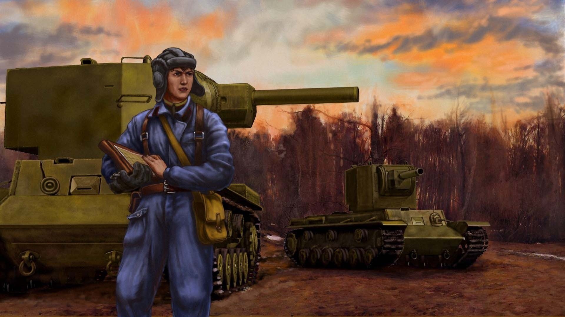 art sowjetisch kv-2 klim woroschilow schwer ww2 tank