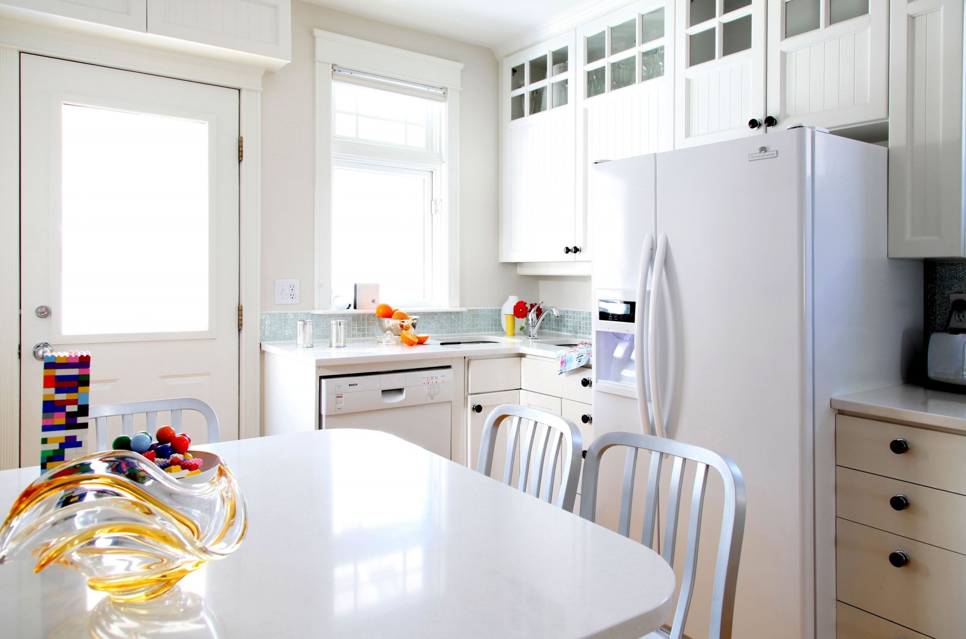 interior furniture room kitchen table refrigerator white flower