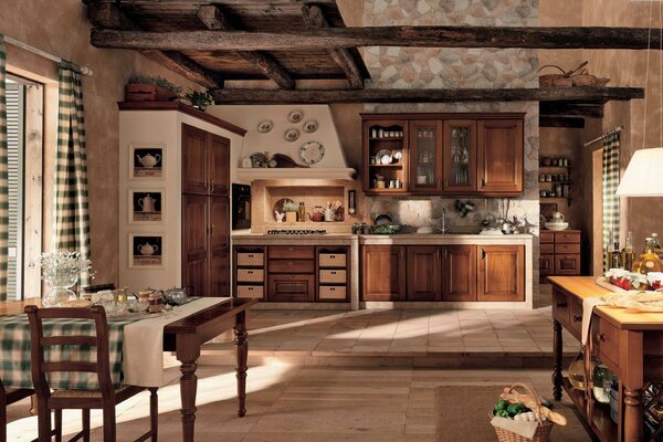Kitchen design in a private home