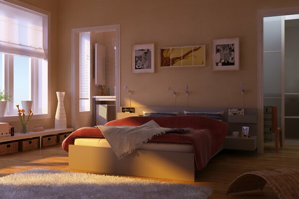 Schlafzimmer-Design in Pastelltönen