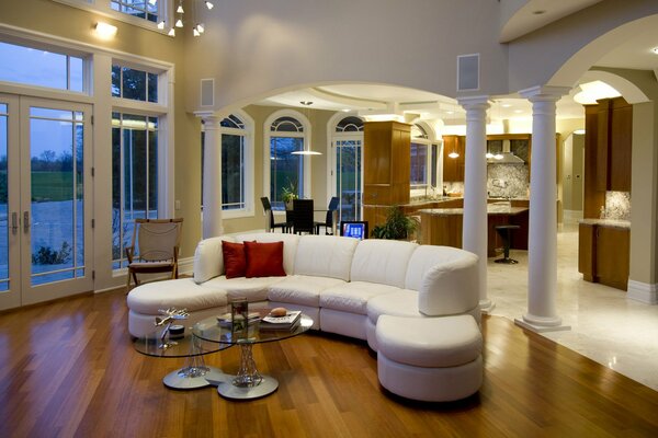 Luxury designer interior in the living room
