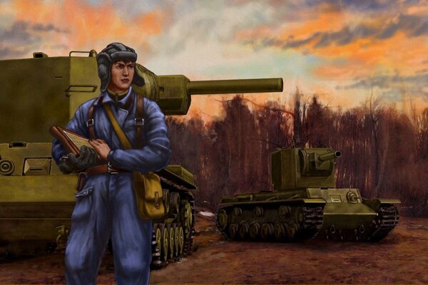 Soviet heavy tank kv-2, Klim Voroshilov , art