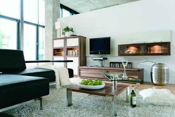 The interior of the apartment has nothing superfluous modern style