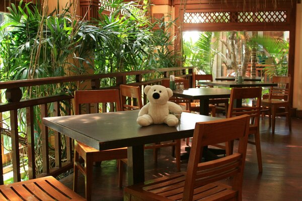 The veranda of the hotel on vacation in Thailand