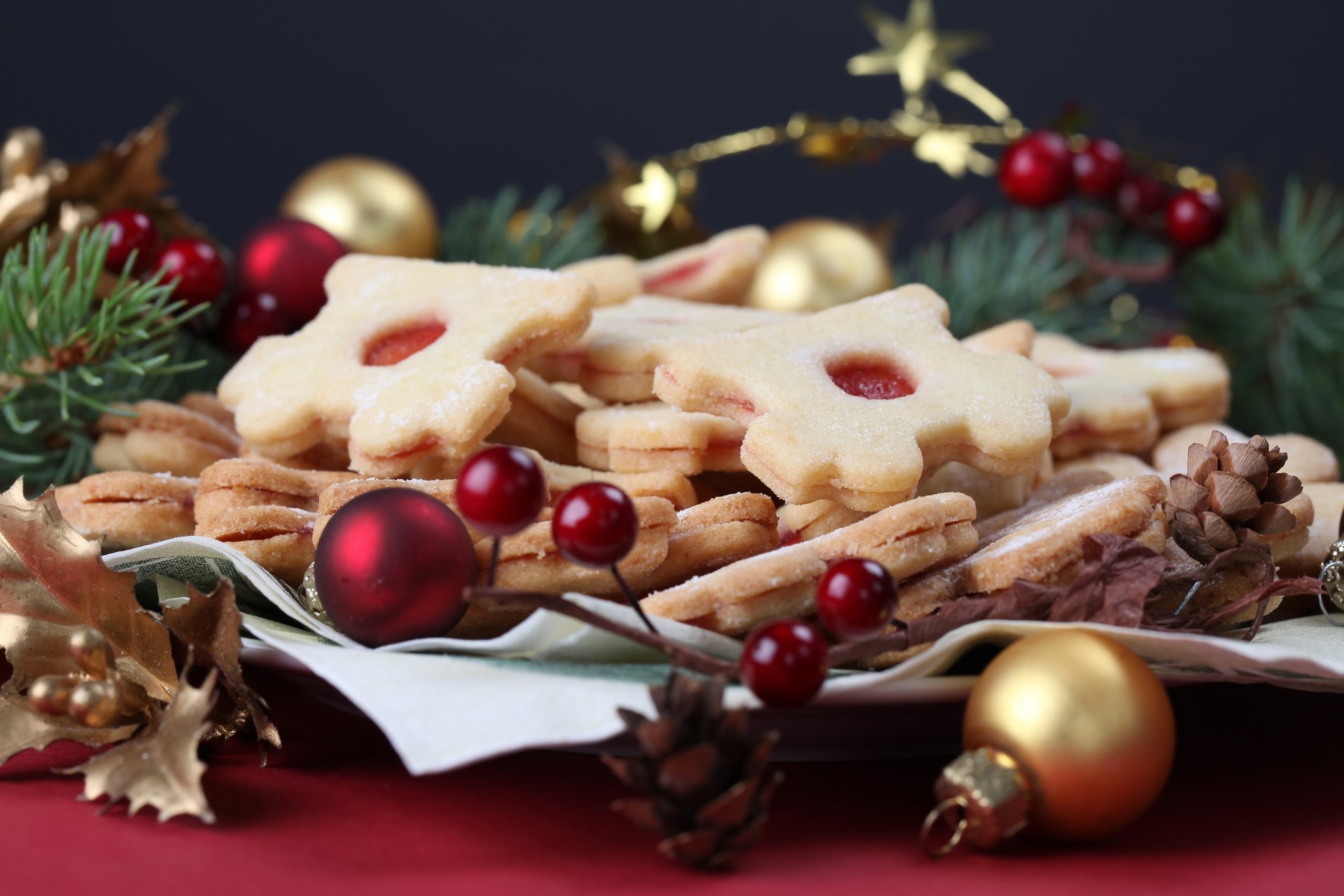 año nuevo pasteles galletas bolas postre