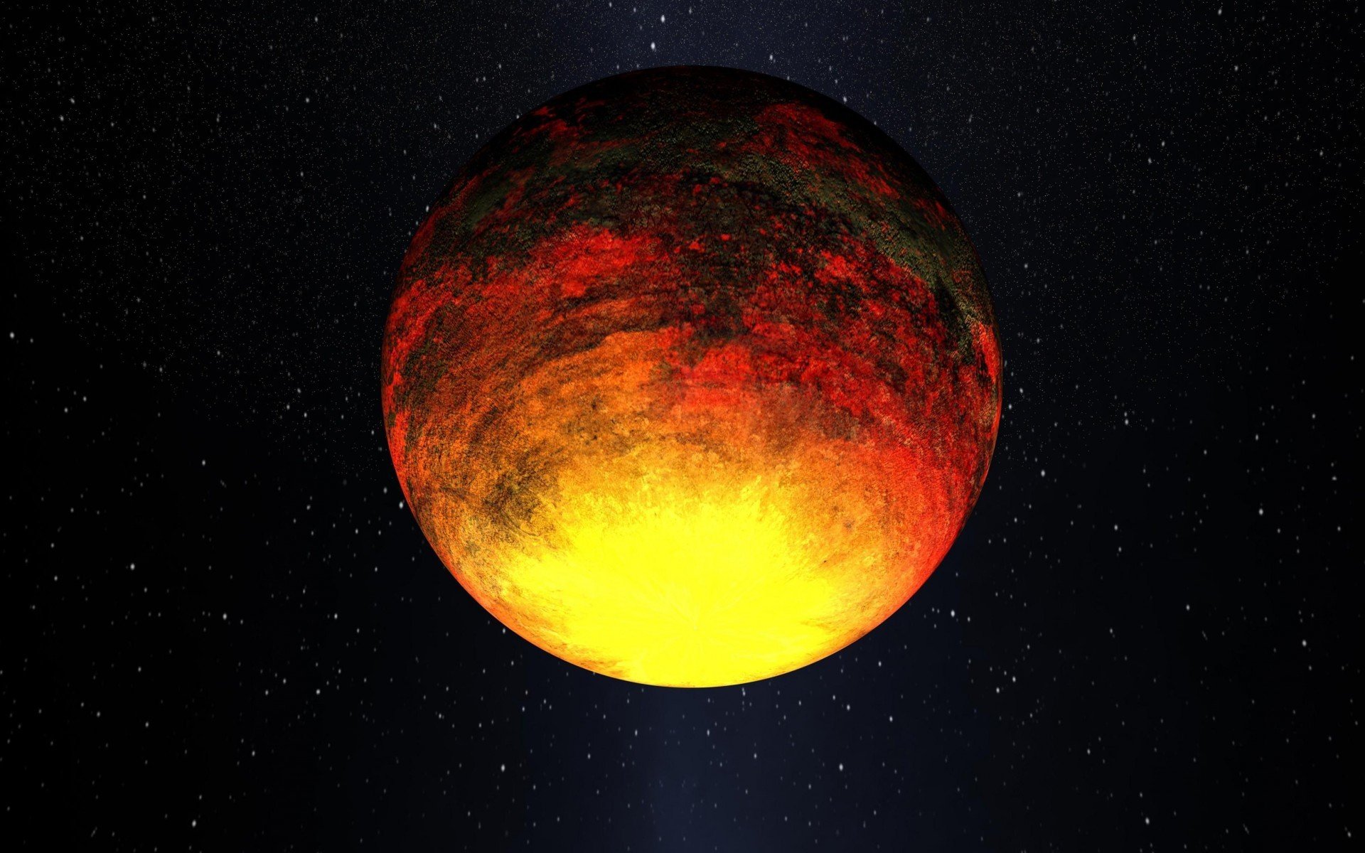 yellow red planet