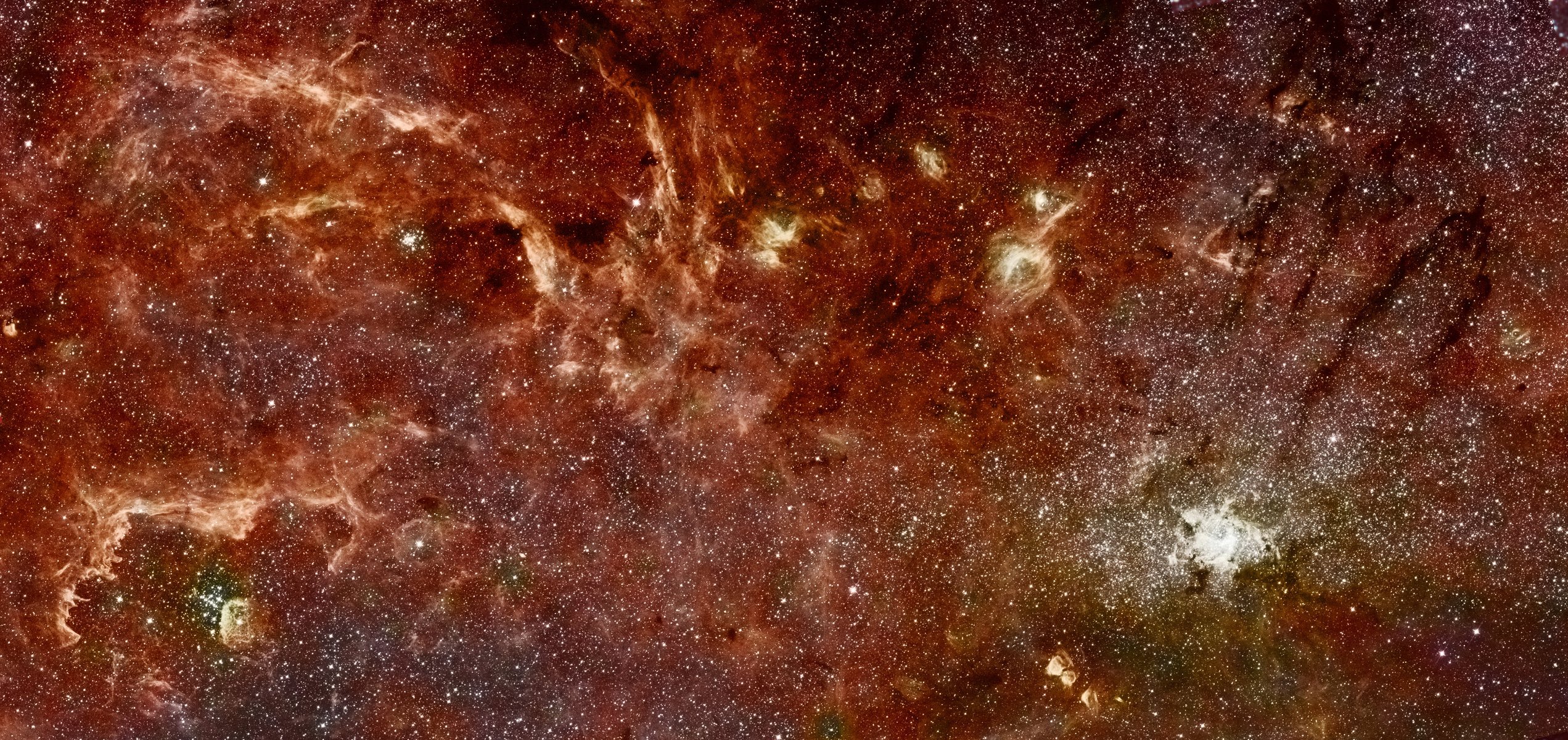 milky way galaxy red