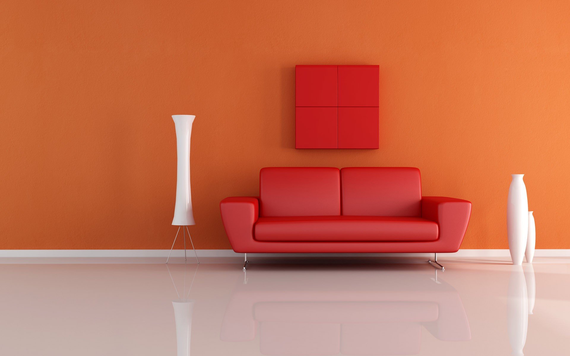 design sofa wazony wnętrze minimalizm