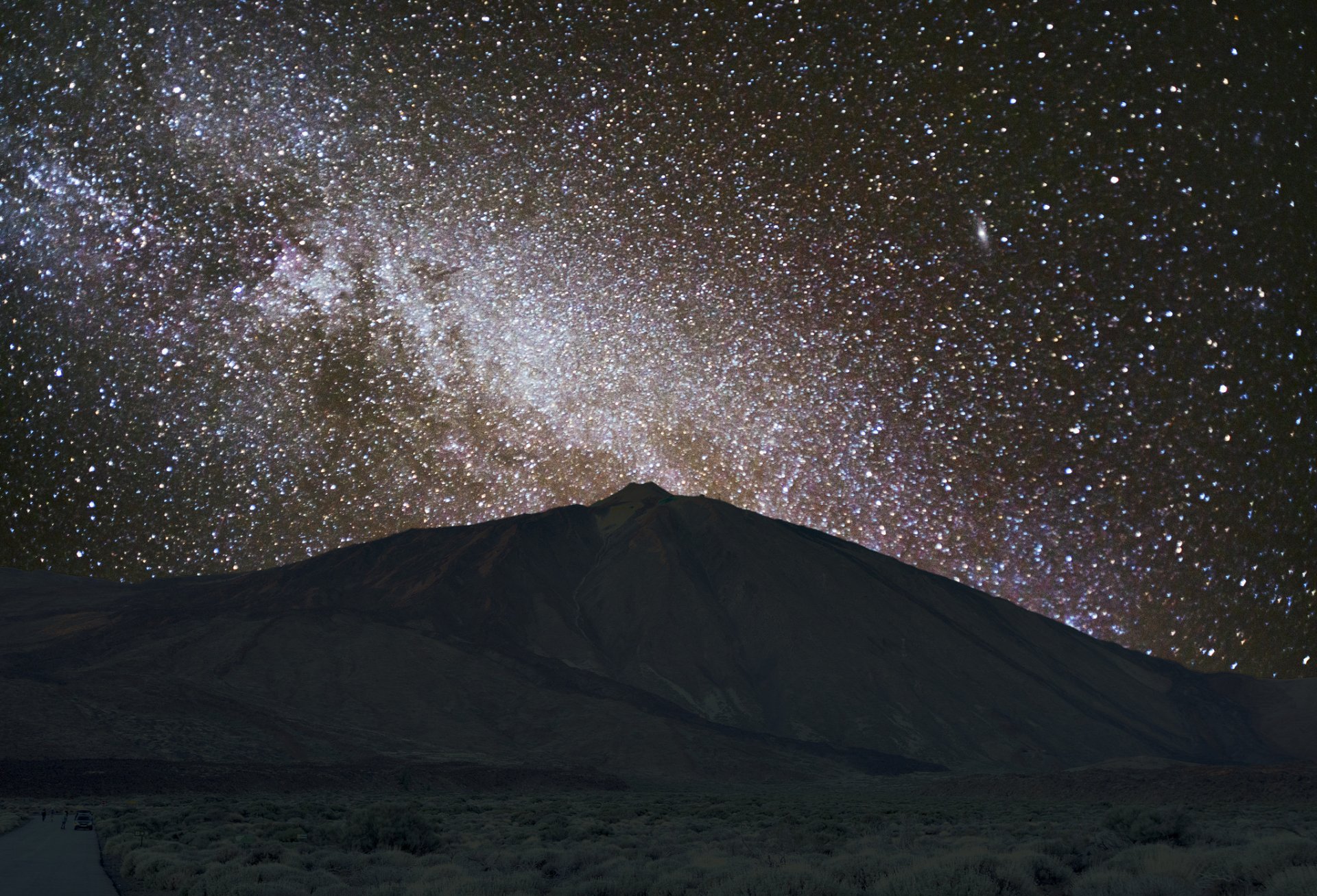 spazio stelle notte montagna