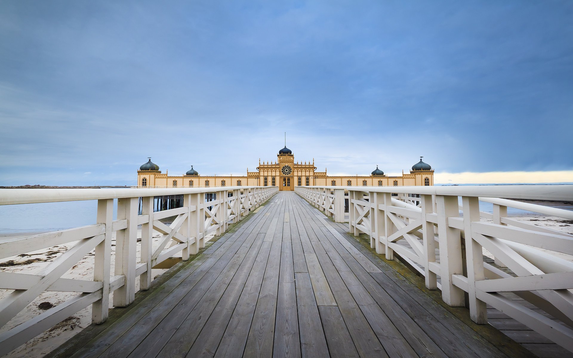 ky bath sweden pier sea bain bleu mer jetée suède blue