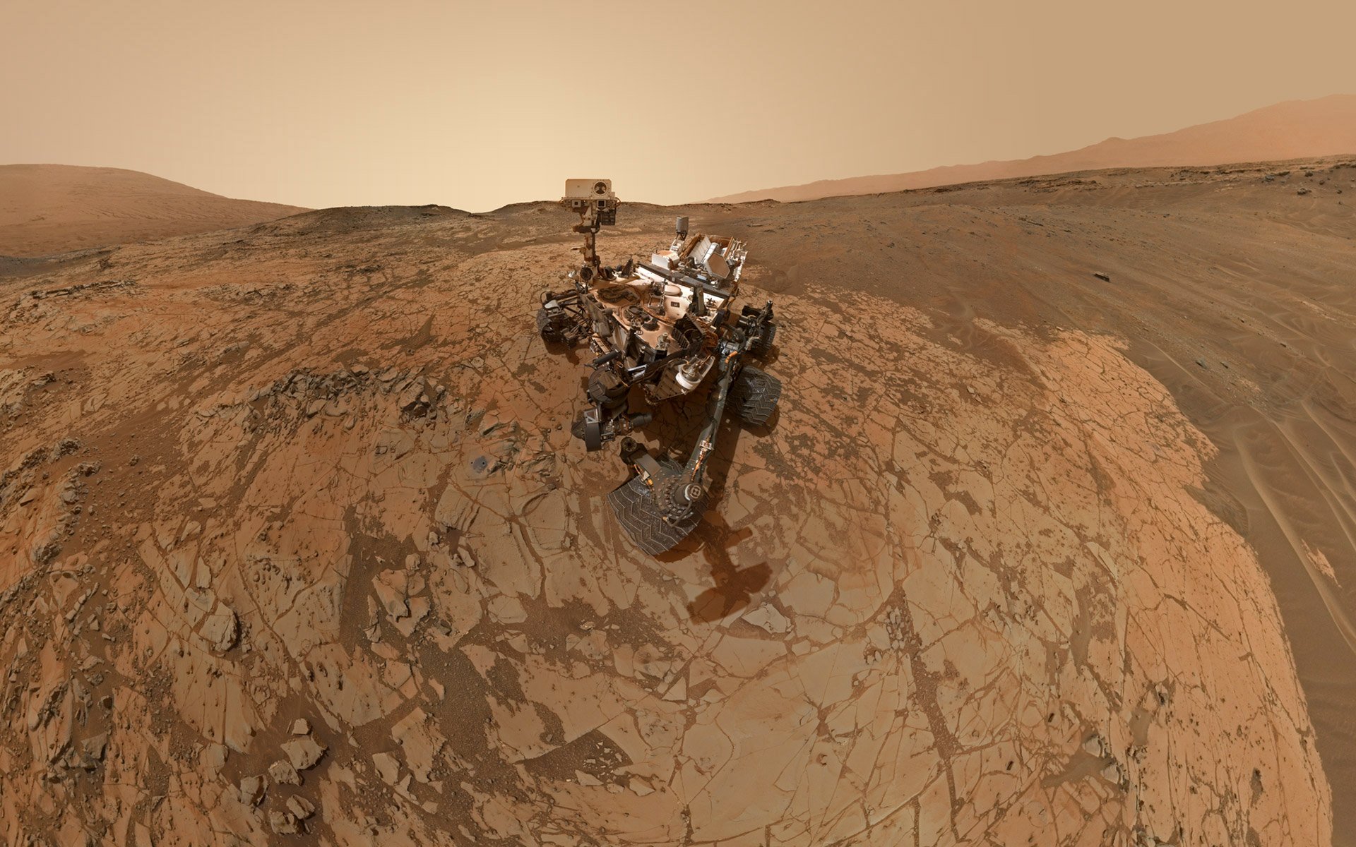 nasa curiosità robot monte sharp marte