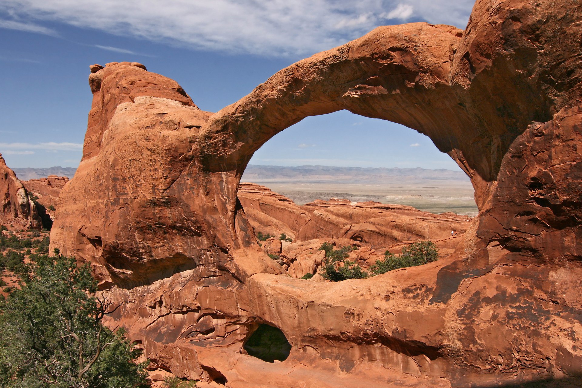 double-o-arch national arch utah park bundesstaat usa