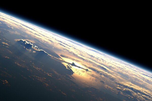 Foto aus dem Weltraum der Planetenoberfläche