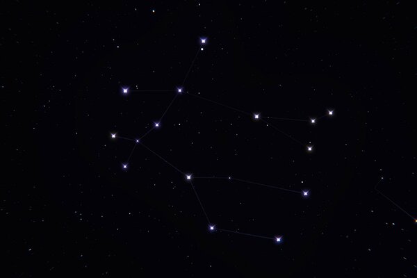 Cielo estrellado. Signo zodiacal Géminis