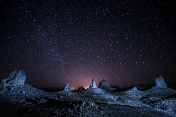 Vista desde la Luna. Cielo cósmico