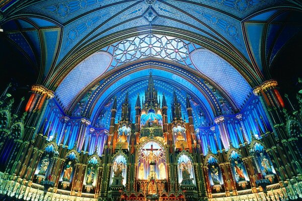 Notre-Dame de Montreal Cathedral in Canada