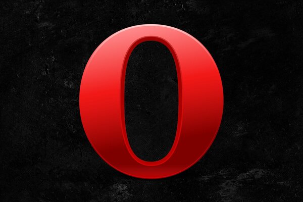 The opera browser icon on a black background