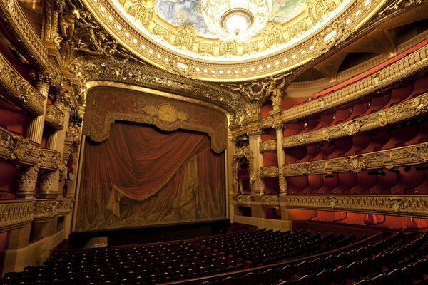 Salle de théâtre du palais Garnier à Paris