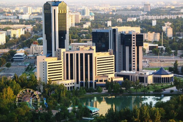 Buildings in the capital of Uzbekistan tashkent