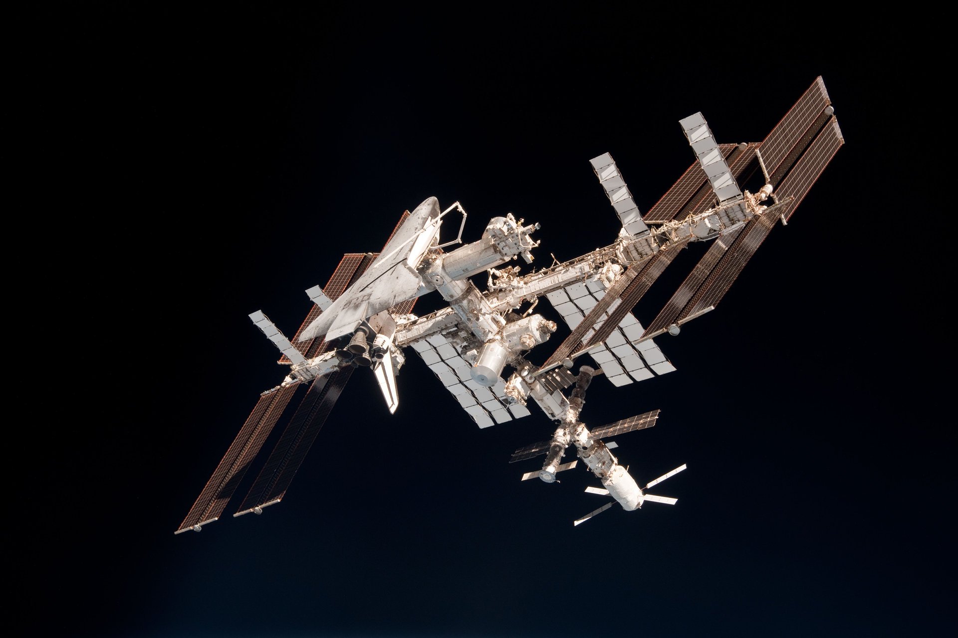 ms space shuttle docking space satellite