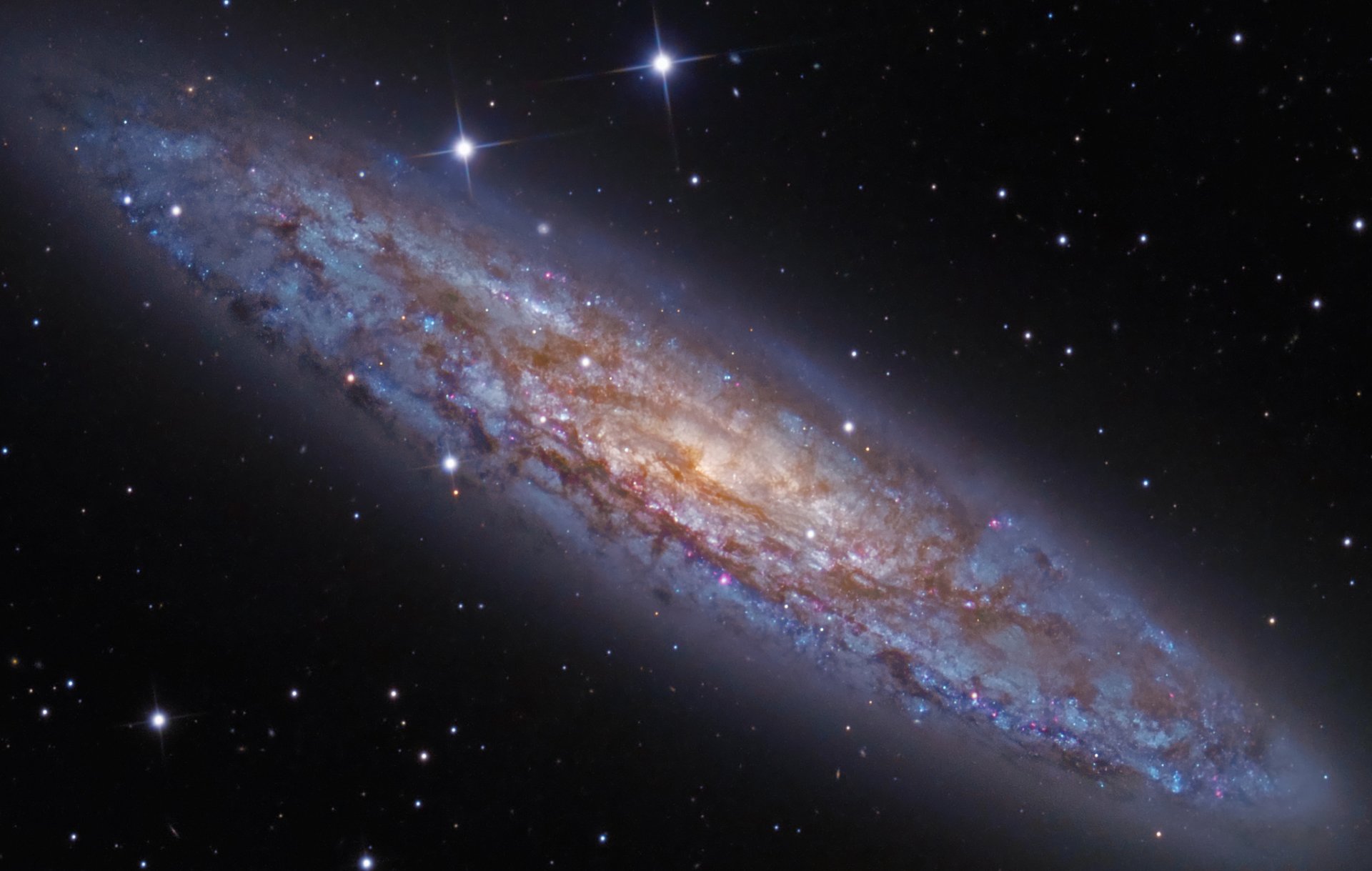 spiralförmig galaxie bildhauer ngc 253 raum